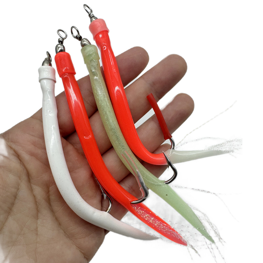 1/5Pcs CodfishFishing Eel Tube - đánh giá và giá Fishing Hook Offset