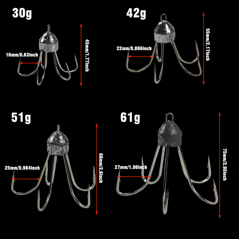 Topranc 1Pcs High Carbon Steel - đánh giá và giá Fishing Hook Treble