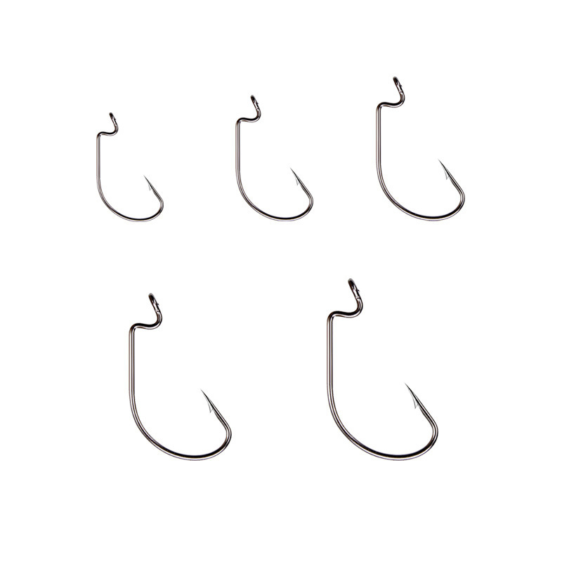 50pcs Wide Worm Hook Carbon St - đánh giá và giá Fishing Hook Offset