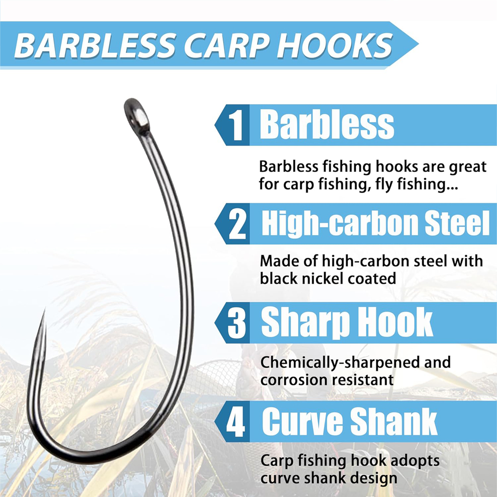 180PCS Barbless Fishing Hooks  - đánh giá và giá Fishing Hook Barbless