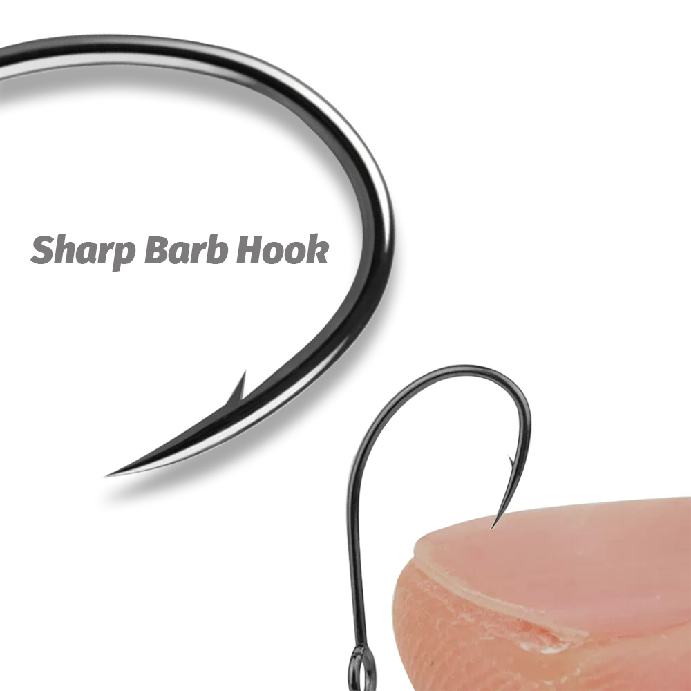 20PCS Big Ring Single Hooks 2# - đánh giá và giá Fishing Hook Circle