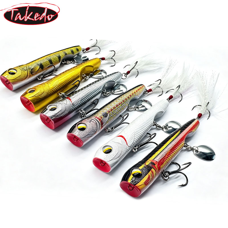 TAKEDO 10G Top Water Popper Fi - đánh giá và giá Fishing Hook Treble