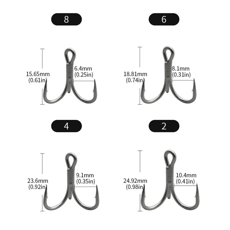 Fishing Treble Hooks High Carb - đánh giá và giá Fishing Hook Offset