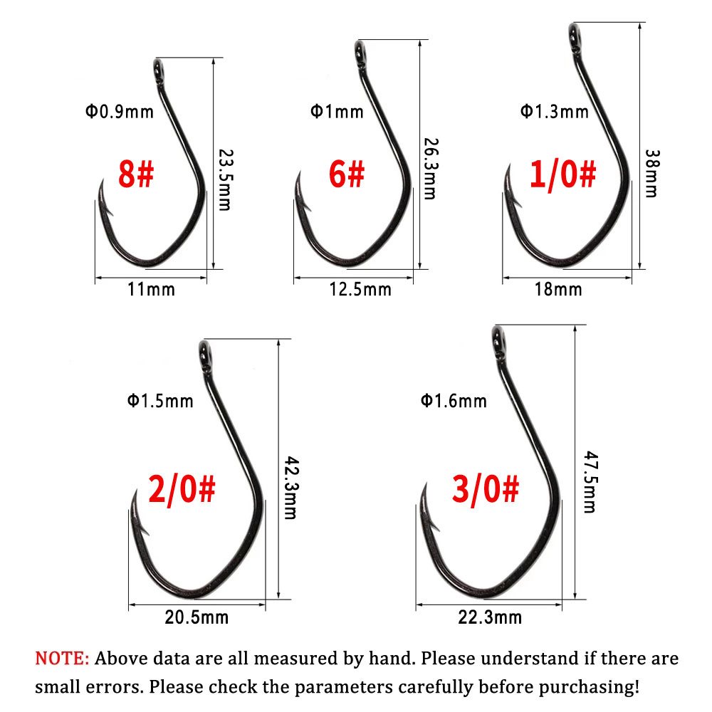 Wifreo 20 Chiếc Hình Chữ V Cá  - đánh giá và giá Fishing Hook Offset