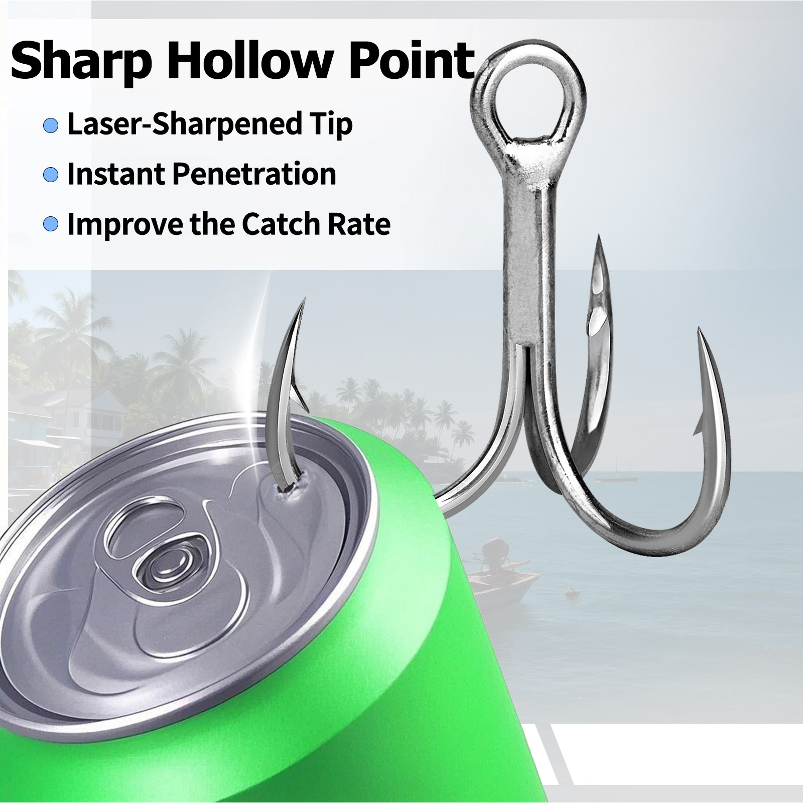 9KM Saltwater Treble Hooks 3X  - đánh giá và giá Fishing Hook Offset