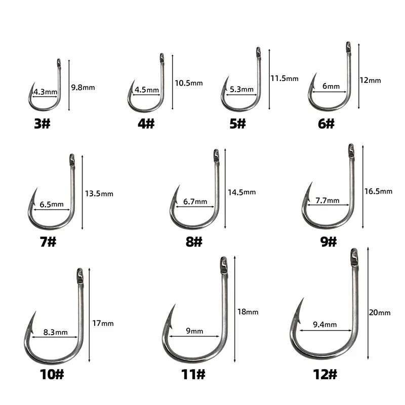 50-1600Pcs/BoxFishing Hooks Ca - đánh giá và giá Fishing Hook Offset