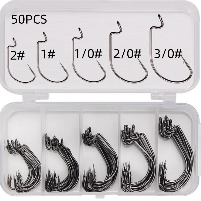 50Pcs/Box High Carbon Steel Fi - đánh giá và giá Fishing Hook Box